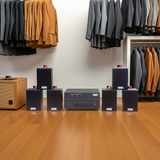 [Diện tích 100m2 + 2 Kênh] Loa thông báo, loa phát nhạc nền tự động Gold4cafe 6.0 (01 amply + 06 loa treo tường), Amply 2 vùng âm lượng, loa được thiết kế riêng cho quán, bật lớn không tạp âm, bảo hành dài hạn 5 năm.