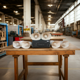 Loa thông báo nhà xưởng: 1 Amply A907PU-100V + 6 Ne20w, Amply hai vùng âm lượng, loa được thiết kế riêng, bật lớn không tạp âm, miễn phí công lắp đặt, bảo hành dài hạn 12 tháng