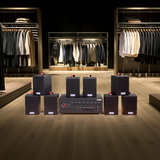 Loa treo tường thông báo, phát nhạc nền tự động A384PU-8V Goldsound 8 vùng âm lượng 3w + 8 loa Goldsound V12, loa được thiết kế riêng cho quán, bật lớn không tạp âm, miễn phí công lắp đặt, bảo hành dài hạn 5 năm.