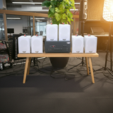 Loa treo tường thông báo, phát nhạc nền tự động A907PU-2K Goldsound 2 vùng âm lượng 900w + 6 loa Goldsound V25C màu trắng, loa được thiết kế riêng cho quán, bật lớn không tạp âm, miễn phí công lắp đặt, bảo hành dài hạn 5 năm.