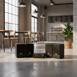 Dàn loa không dây treo tường, Loa thông báo, loa phát nhạc tự động: 01 amply A57 Goldsound + 4 loa không dây Goldsound V57 - 57w