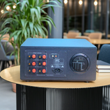 Âm ly A700M  (công suất 700w, 6 phân vùng đầu ra, đủ kết nối Bluetooth, RCA, AV, USB)