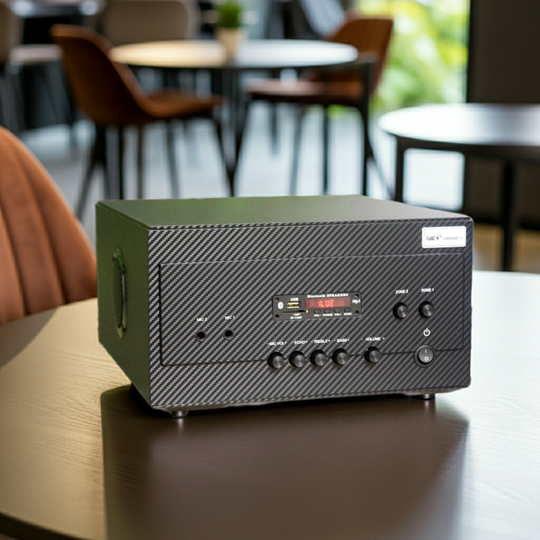 Amply A907 (2 phân vùng đầu ra, 900w, đủ kết nối Bluetooth, RCA, AV, USB)