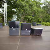 Dàn loa sân vườn: Amply A1800 + 4 V130NT, Amply 4 - 6 vùng âm lượng, loa được thiết kế riêng, bật lớn không tạp âm, miễn phí công lắp đặt, bảo hành dài hạn 5 năm.