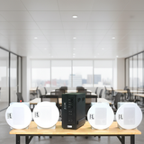 Loa âm trần thông báo, phát nhạc nền tự động: Amply AMT154 + 4 VAT28, loa được thiết kế riêng cho quán, bật lớn không tạp âm, miễn phí công lắp đặt, bảo hành dài hạn 5 năm.