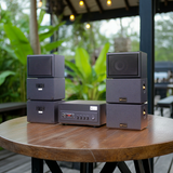 Dàn loa sân vườn: Amply A501 + 6 V25NT+ TRẦM