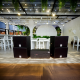 Dàn loa sân vườn: Amply A384-4K Goldsound 4 vùng âm lượng 800w + 4 loa Goldsound ngoài trời V130NT 130w, Amply 4 - 6 vùng âm lượng, loa được thiết kế riêng cho quán, bật lớn không tạp âm, miễn phí công lắp đặt, bảo hành 12 tháng