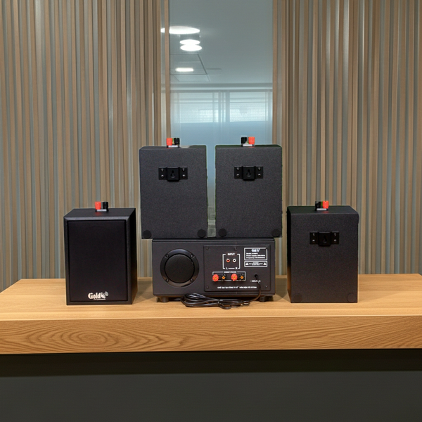 Dàn loa treo tường: Amply A154PU_SG + 4 V24C_SG, loa được thiết kế riêng cho quán, bật lớn không tạp âm, bảo hành dài hạn 5 năm.