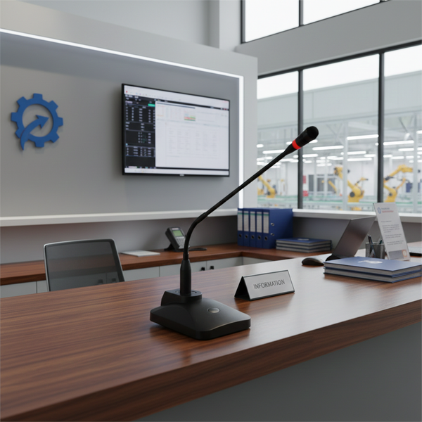 Micro thông báo nhà xưởng, hội trường, toà nhà Mi101 (Micro điện động, để bàn)