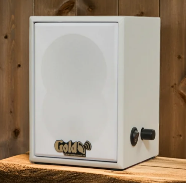 Loa không dây treo tường V27 UHF Goldsound, công suất 27w, loa bass 3 inch, kích thước rộng 12.6 cm, cao 18 cm, sâu 13 cm, bảo hành dài hạn 5 năm.