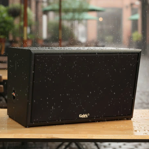 Loa ngoài trời V240NT Goldsound, công suất 240w, thiết kế chống nước, loa bass 25cm, loa mid 4 inch, treble 3 inch, kích thước rộng 52 cm, cao 32.9 cm, sâu 35 cm, bảo hành 12 tháng