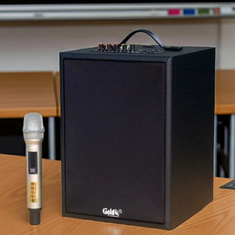 Loa M120 Goldsound: 1 Micro không dây, công suất 120w, bass 20cm, treble 10cm, bluetooth 5.0