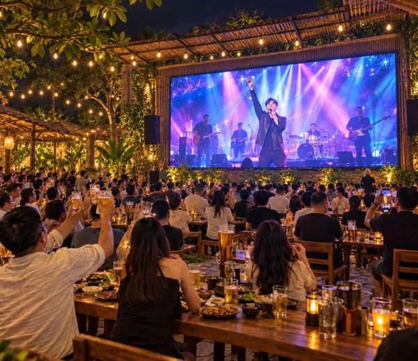 Màn hình LED Quán cafe, Nhà hàng, Quán Bar - BH 5 năm