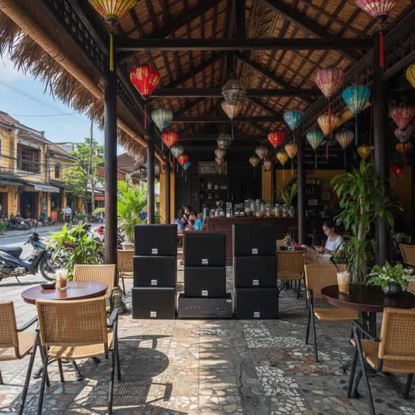 Loa treo tường: Amply A917 - 4K + 8 loa V130, Amply 4 - 6 vùng âm lượng, loa được thiết kế riêng, bật lớn không tạp âm, miễn phí công lắp đặt, bảo hành dài hạn 5 năm.