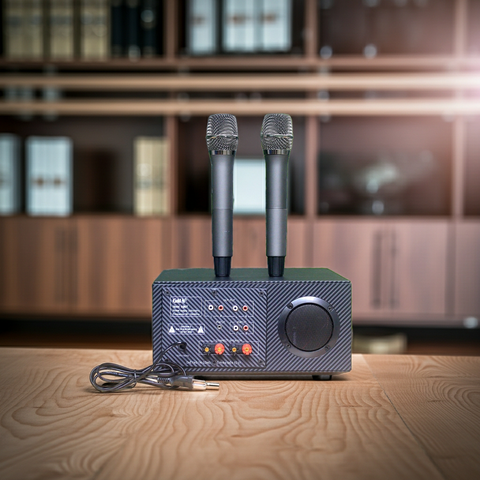 Amply A907Mi SG ( Công suất 900w, tích hợp Micro không dây, đủ kết nối Bluetooth, RCA, AV, USB) chuyên dụng cho quán cafe Acoustic, hát karaoke...)