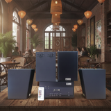 Loa treo tường, phát nhạc nền thông báo: Amply A904 + 04 loa V40