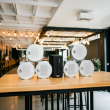 Loa âm trần thông báo, phát nhạc nền tự động: AMT156 Goldsound 200w + 6 loa âm trần Goldsound VAT38 38w, loa được thiết kế riêng cho quán, bật lớn không tạp âm, miễn phí công lắp đặt, bảo hành dài hạn 5 năm