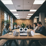 Loa âm trần thông báo, phát nhạc nền tự động: Combo Amply A400+ 4loa âm trần VAT25