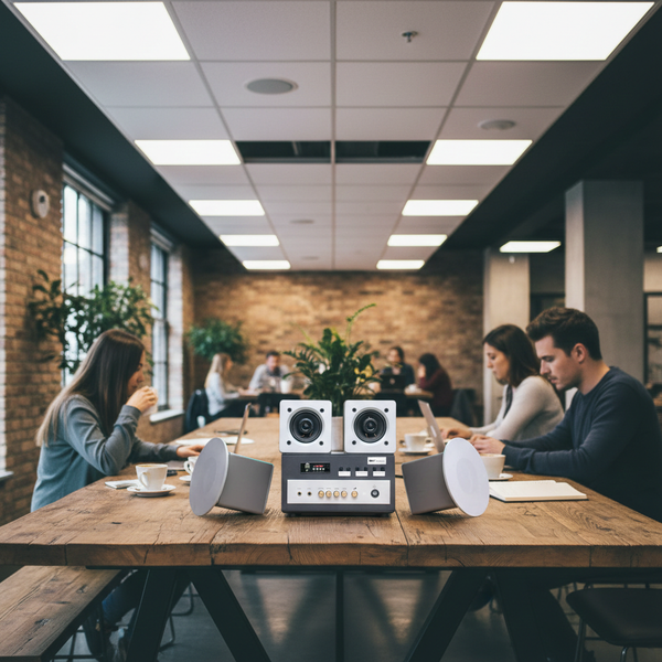 Loa âm trần thông báo, phát nhạc nền tự động: Combo Amply A400+ 4loa âm trần VAT25