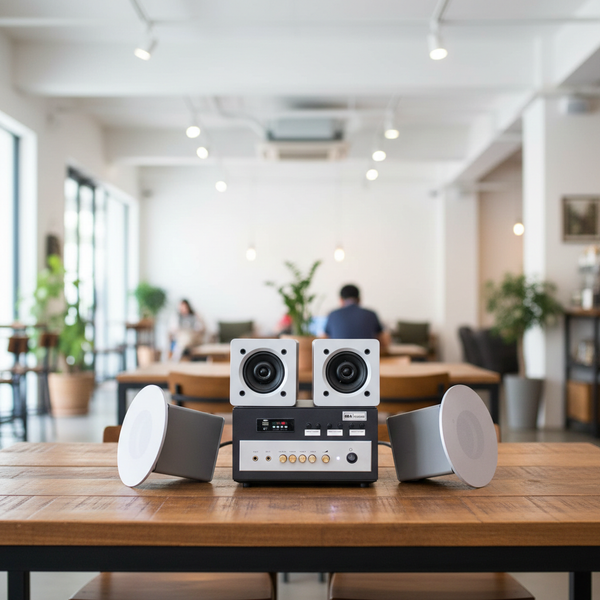 Loa âm trần thông báo, phát nhạc nền tự động: Combo Amply A400+ 4loa âm trần VAT25