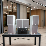 Dàn loa treo tường thông báo phát nhạc nền tự động: Amply A917 + 6 V70C