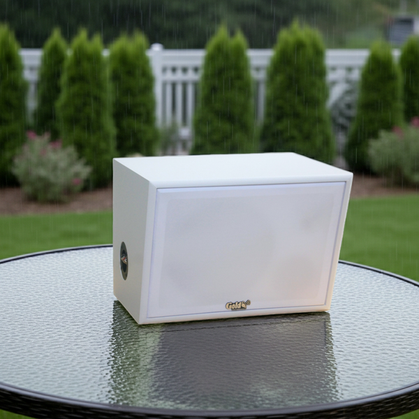 Dàn loa sân vườn: Amply A917PU-2K 2 vùng âm lượng 1200w + 4 loa ngoài trời V130NT màu trắng 130w, loa được thiết kế riêng cho quán, bật lớn không tạp âm, miễn phí công lắp đặt, bảo hành 12 tháng