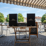 Dàn loa treo tường: Amply A917PU-2K Goldsound 2 vùng âm lượng 1200w + 4 loa Goldsound V130PU-MT, loa được thiết kế riêng cho quán, bật lớn không tạp âm, miễn phí công lắp đặt, bảo hành dài hạn 5 năm