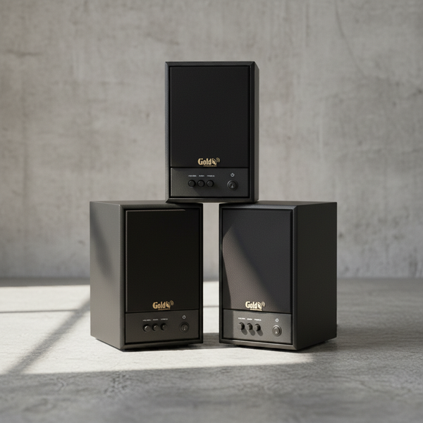 Dàn loa không dây treo tường: 01 amply A57 Goldsound + 3 loa không dây Goldsound V57 - 57w