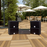 Dàn loa sân vườn: Amply A384-4K Goldsound 4 vùng âm lượng 800w + 4 loa Goldsound ngoài trời V130NT 130w, Amply 4 - 6 vùng âm lượng, loa được thiết kế riêng cho quán, bật lớn không tạp âm, miễn phí công lắp đặt, bảo hành 12 tháng