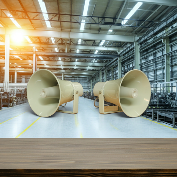 Loa thông báo nhà xưởng: 1 Amply A550F + 02 Ne65w, Amply 5 vùng, loa được thiết kế riêng, bật lớn không tạp âm, miễn phí công lắp đặt, bảo hành dài hạn 12 tháng