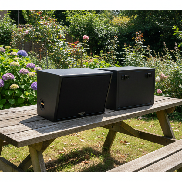 Loa sân vườn Goldsound V130NT_SG-PU (ngoài trời) (1 loa), công suất 130w, thiết kế chống nước, loa bass 20cm, treble 3 inch, kích thước rộng 37 cm, cao 27.5 cm, sâu 27 cm, phủ da cao cấp. Bảo hành 12 tháng