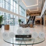 Dàn loa âm trần thông báo, phát nhạc nền tự động: A550F Goldsound 2 vùng âm lượng 550w + 6 loa âm trần VAT14, loa được thiết kế riêng cho quán, bật lớn không tạp âm, miễn phí công lắp đặt, bảo hành dài hạn 12 tháng