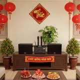 Dàn KARAOKE GOLD-130 (2 loa 130w + 1 amply 900w + 2 Micro không dây)