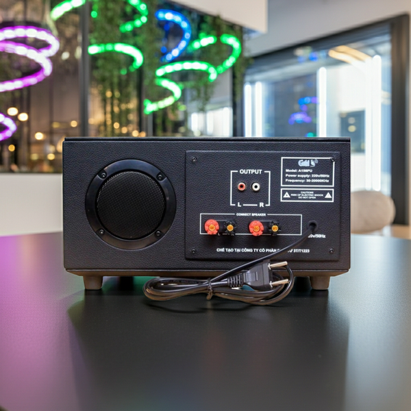 Amply A156PU_SG Goldsound (200w, đủ kết nối Bluetooth, RCA, AV, USB)