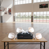 [Loa thông báo] Amply A917PU-100V-2K + 04 Ne20w, Amply hai vùng âm lượng, loa được thiết kế riêng, bật lớn không tạp âm, miễn phí công lắp đặt, bảo hành dài hạn 12 tháng.