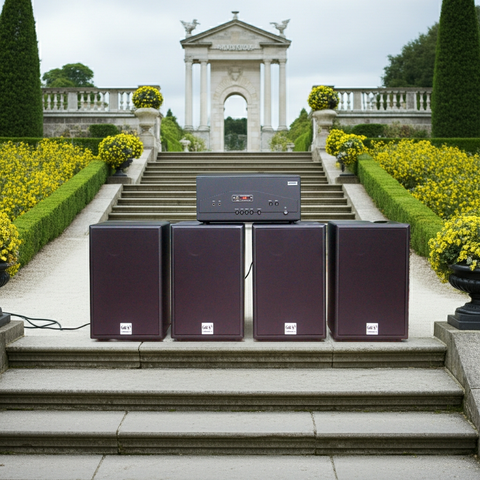 [Diện tích 160m2 + 02 Kênh] Amply A928 + 4 loa V230NT, Amply hai vùng âm lượng, loa được thiết kế riêng, bật lớn không tạp âm, miễn phí công lắp đặt, bảo hành dài hạn 5 năm.