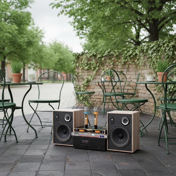 Dàn Karaoke Acoustic:  1 Amply A918 + 2 V231 + 1 vang + 2 Micro không dây - Hàng trưng bày đồng giá cuối năm