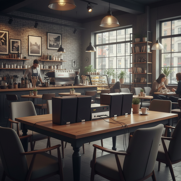 Gold4Cafe V50 (Từ 50 - 150m2) Cho Quán Cafe, Nhà Hàng, Quán Ăn, Spa, Khu Tập Gym ( 01 amply A400 + 04 loa vt V50)