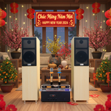 Dàn loa cây karaoke gia đình K386 (01 đẩy 1200w + 01 Vang + 01 bộ Micro không dây + loa 386) - Hàng trưng bày đồng giá cuối năm