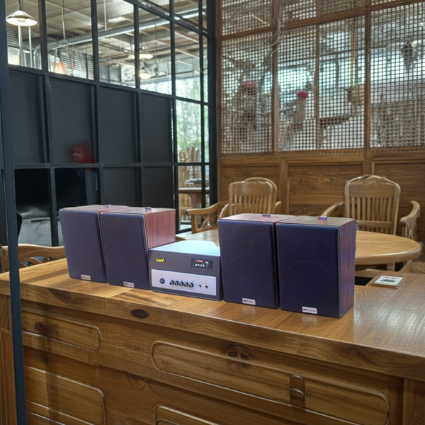 Gold4Cafe V50 (Từ 50 - 150m2) Cho Quán Cafe, Nhà Hàng, Quán Ăn, Spa, Khu Tập Gym ( 01 amply A400 + 04 loa vt V50)