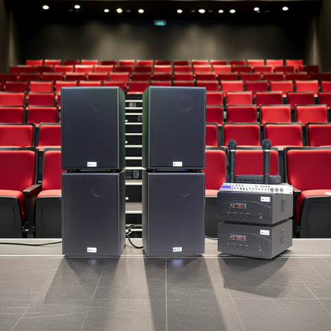 Dàn âm thanh V230 (04 loa V230 + 02 cục đẩy + 01 vang + 01 bộ Micro không dây)