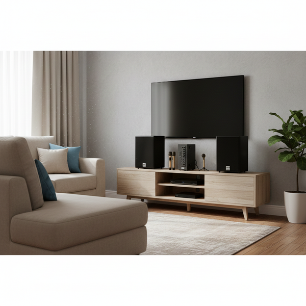 Dàn loa karaoke gia đình M230 Pro 2 Goldsound (01 amply 1200w + 02 loa 200w + Micro không dây)