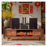 Hàng trưng bày: Dàn KARAOKE GOLD-230 (2 loa 230w + 1 amply 900w + 2 Micro không dây)
