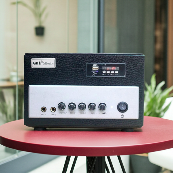 Âm ly A370 Goldsound 370w - 2 cổng Micro