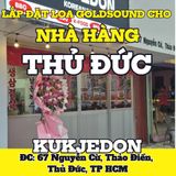 Loa thông báo, phát nhạc nền tự động Goldsound cho nhà hàng KUKJEDON, loa được thiết kế riêng cho quán, bật lớn không tạp âm, miễn phí công lắp đặt, bảo hành dài hạn 5 năm