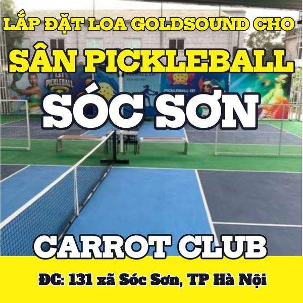 Loa thông báo, phát nhạc nền tự động cho Carrot club Pickleball, Sóc Sơn, loa được thiết kế riêng cho quán, bật lớn không tạp âm, miễn phí công lắp đặt, bảo hành dài hạn 5 năm