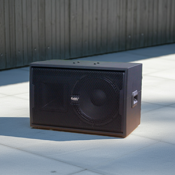 Loa Karaoke V258PU_SG - KA Goldsound (số lượng 1 loa), công suất 400w, loa bass 30 cm, treble kèn, kích thước rộng 60 cm, cao 40 cm, sâu 36 cm, phủ da cao cấp, bảo hành dài hạn 5 năm.