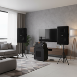 Dàn âm thanh Acoustic V258PU: Đẩy 1200w Goldsound + 2 loa Goldsound V258PU - 258w + 1 Micro không dây  + 1 vang cơ, bảo hành dài hạn 5 năm.