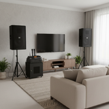 Dàn âm thanh Acoustic V258PU: Đẩy 1200w Goldsound + 2 loa Goldsound V258PU - 258w + 1 Micro không dây  + 1 vang cơ, bảo hành dài hạn 5 năm.