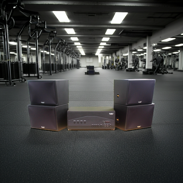 Dàn loa treo tường: Amply A917PU-4K Goldsound 4 vùng âm lượng 1500w + 4 loa Goldsound V130PU, Amply 4 - 6 vùng âm lượng, loa được thiết kế riêng cho quán, bật lớn không tạp âm, miễn phí công lắp đặt, bảo hành dài hạn 5 năm.